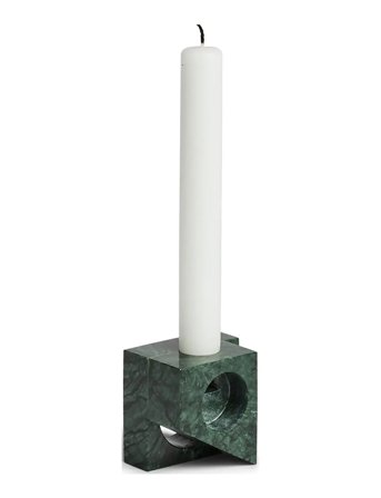WOUD Jeu De Dés 2 Candle Holder - Green - ONE SIZE