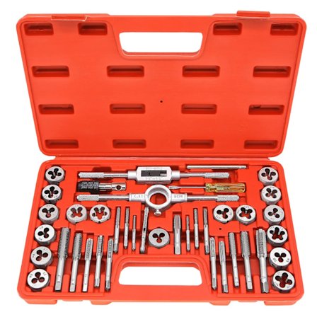 40PCS Tap og Die Sæt, Metrisk Størrelse Standard M3 til M12, Gevindskæringsværktøj