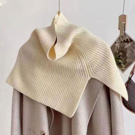 Strikket skjerf Neck Wrap Sjal BEIGE