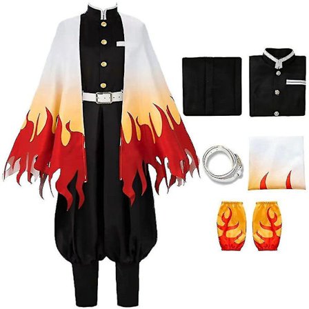 Rengoku Kyoujurou Kostym Fancy Up Outfit Set Anime
