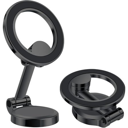 Magnetisk Bilholder 360° Roterende - Magnetisk Telefonholder til Bilens Instrumentbræt - Universal iPhone Holder i Metal Kompatibel med iPhone 16/15/