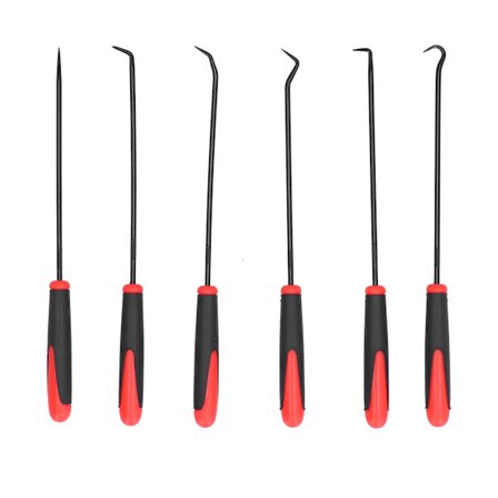 6 stk. Oliefortætninger Kroge O-ring Pakning Aftrækker Fjerner Pluk Sæt Bærbare Auto Bil Håndværktøj