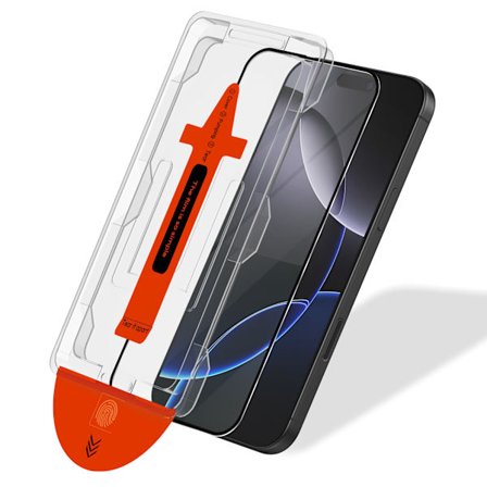 1-PACK Iphone 16 Pro Skærmbeskytter - Hærdet Glas | [Automatisk Installation] - Boblefri