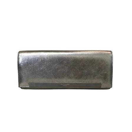 Saint Laurent Vintage Pre-owned Leather clutches , Grijs , Dames , Maat: ONE Size Vintage Tassen