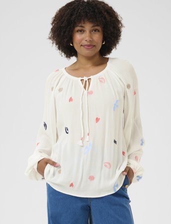 Cream Crronja Blouse - White - 34