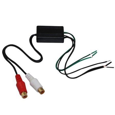 Høyttaler til 2 RCA Line Output Converter IN/OUT High/Low for Car Audio