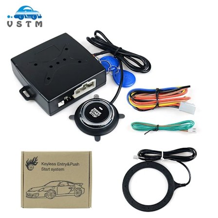 Tyverisikringssystem Bilalarm Start Stopp Motor Starline Trykknapp RFID Lås Tenningsbryter Nøkkelfritt System Starter