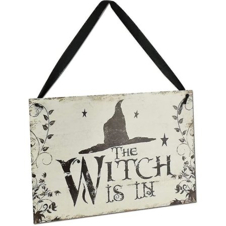 IC Halloween Välkommen Hängande Skylt Happy Halloween Dörrskylt Trä