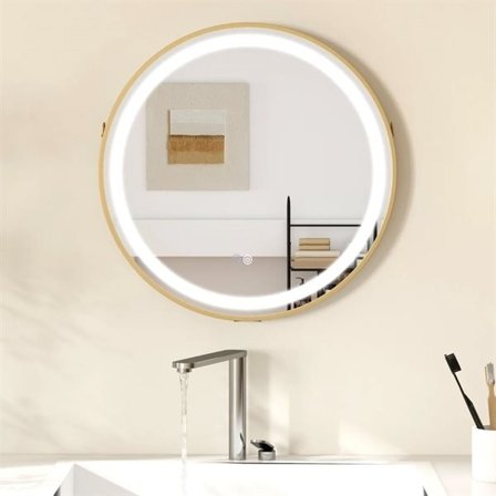 Huurtumaton kylpyhuoneen peili 60 cm säädettävällä LED-valaistuksella