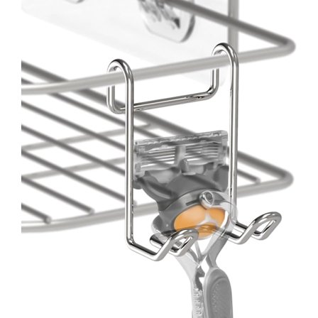 Brusehylde Kroge, Rustfrit Stål Bøjle til Vægmonteret Brusekabine Kurvbeslag (Sølv 4-pak)
