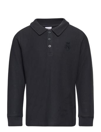 Nkmrusimma Ls Polo T-shirts Polo Shirts Long-sleeved Polo Shirts Marineblå Name It*Betinget Tilbud