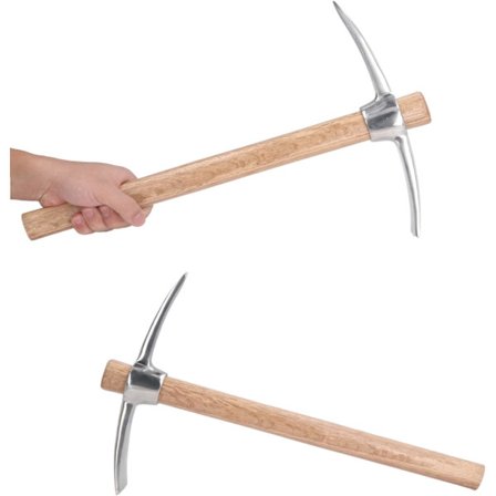 Puutarhan harava, 385 mm ruostumattomasta teräksestä valmistettu harava puukahvalla