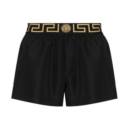 Versace Beachwear svart, Herr Badkläder, Herr, Storlek: 4XL