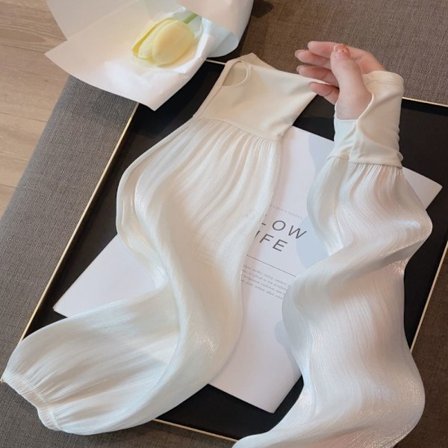 Solskyddande ärmar Arm Cuff Cover VIT