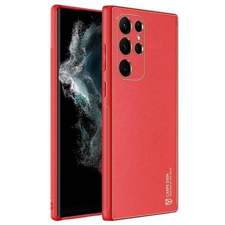 Dux Ducis Galaxy S22 Ultra Skal Yolo Elegant Läder - Röd