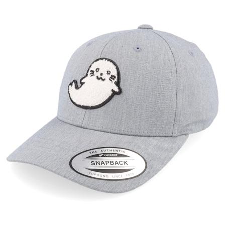 Kiddo Cap - Harmaa adjustable Lippis - Kids Cute Seal Chenille Heather Grey Adjustable @ Hatstore