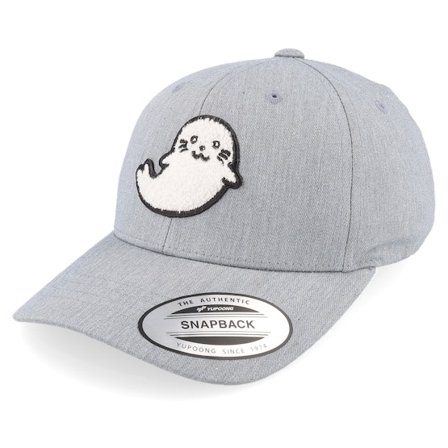 Kiddo Cap - Grå adjustable Kasket - Kids Cute Seal Chenille Heather Grey Adjustable @ Hatstore