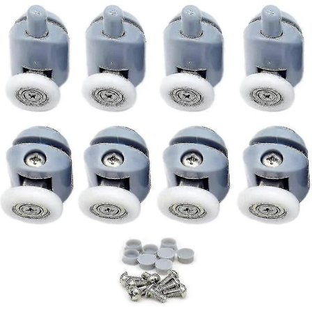 Suihkukaapin rullat 8 kpl Suihkukaapin rullat Liukuvat suihkukaapin rullat Kylpyhuoneen suihkukaapin oviin 23 mm