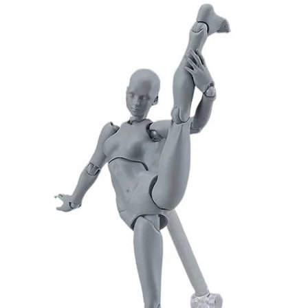 Kunstner Skisse Bevegelig Lem Action Kvinnefigur Modell med Display Base og Poseringsdeler, for Skissering, Maling