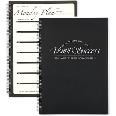 Daglig/Ugentlig Arbejdsplanlægger - Udateret Spiralorganiser med Timeplaner, To-Do Lister, Udgifts- & Sundhedssporere (10"x7.3", Vandtæt)