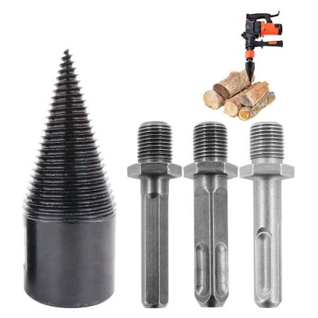 Klyv vedklyftor för att klyva ved med hammare och en hexagon - 4 st