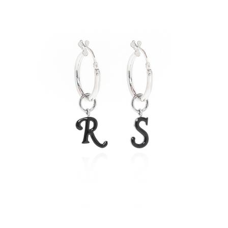 Raf Simons Earrings with logo Grå, Dame Øreringe, Størrelse: ONE Size