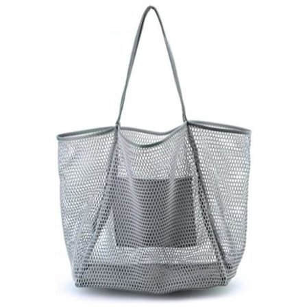 Mesh Beach Tote Damaxelhandväska