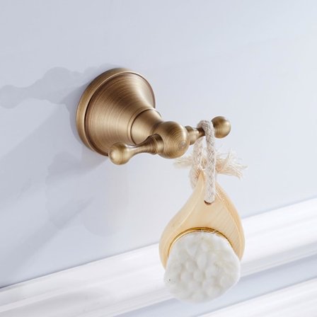 Håndklædekrog, Messing Knage, Egnet til Køkken og Soveværelse Badeværelsestilbehør, Vægmonteringsskruer, Børstet Bronze