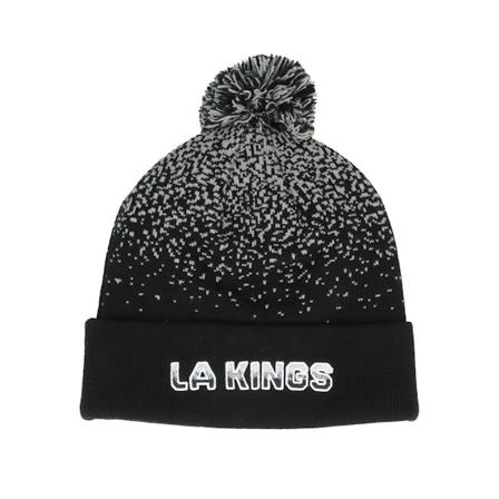 Fanatics - NHL Schwarz pom Mütze - Los Angeles Kings Iconic Gradiant Beanie Stone Gray Pom @ Hatstore