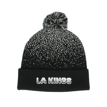 Fanatics - NHL Zwart pom Beanie - Los Angeles Kings Iconic Gradiant Beanie Stone Gray Pom @ Hatstore