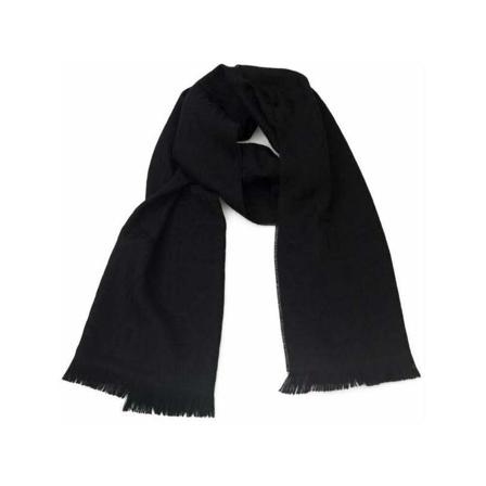 Philipp Plein Black Wool Scarf svart, unisex Halsdukar, unisex, Storlek: ONE SIZE