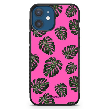 Bjornberry Hårdskal iPhone 12 Mini - Monstera Rosa