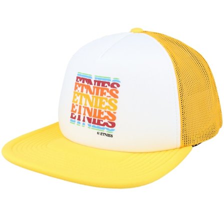 Etnies - Vit trucker Keps - Graphic Yellow Trucker @ Hatstore