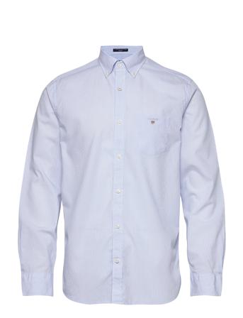Reg Broadcloth Banker Bd Skjorta Casual Blå GANT