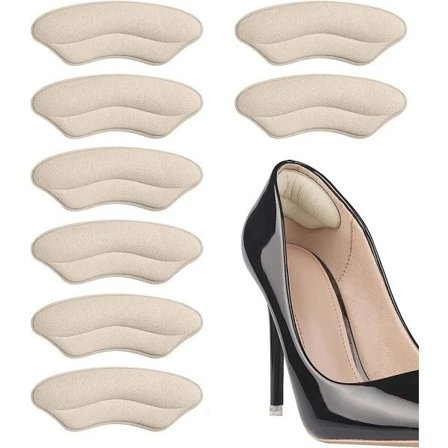 Hælpuder til sko, der er for store, hælpuder beige 4 par