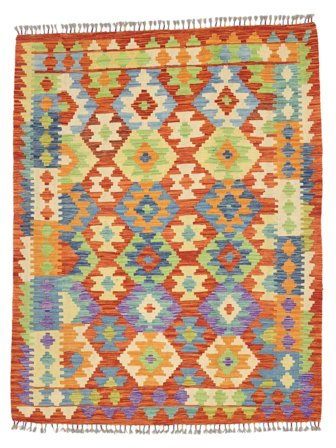 152X192 Alfombra Kilim Afghan Old Style Oriental (Lana, Afganistán) Carpetvista