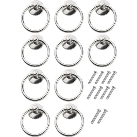 10 stk. Vintage Skab Ring Knapper Runde Antikke Skuffegreb Håndtag til Dør Skab Drop Kommode Enkelt Hul