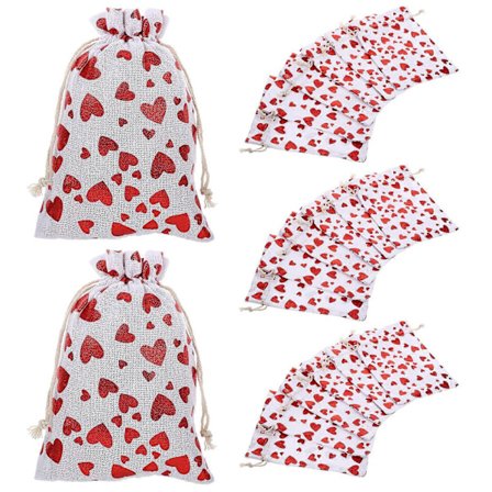 50 st Dragsko Förvaringspåse Liten Smyckespåse Godisförvaring Linne Påsar[D]