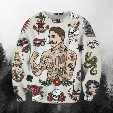 Män Tecknat Print Street Sweatshirts Långärmad Tröja Fall