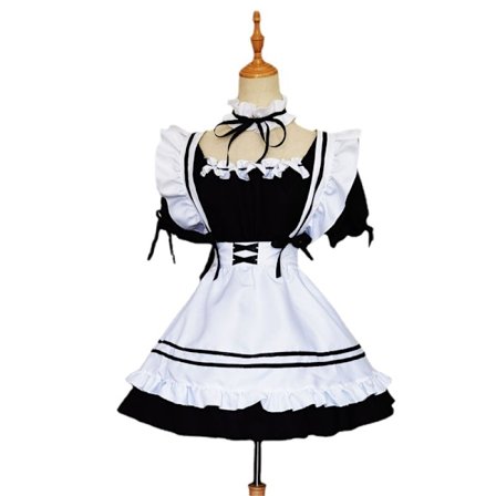 Maid Kostume Sød Sort Og Hvid Maid Lolita Cosplay Kostume Anime Uniform