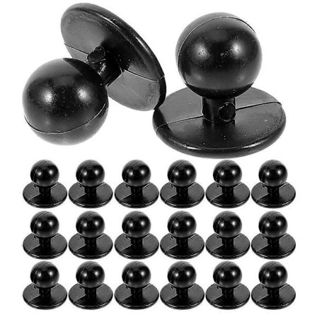 50 stk. Kokkejakke Knapper til Uniformer Plastik Runde Kugle Knapper Udskiftning Køkkenbeklædning Tilbehør til Kokkejakker Restaurant Hotel[D]