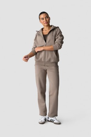 Everyday Zip Hoodie Wmn Greige