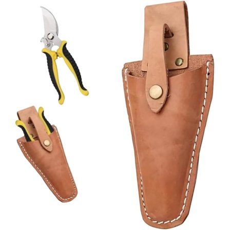1 stk. beskæresaks etui, læderskede, læder håndbeskærer skede pose til haveredskaber sakse