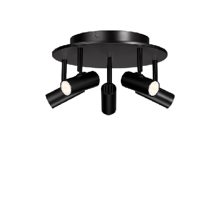 Belid Spotlights Cato Rund 5 Lampor Unisex Svart