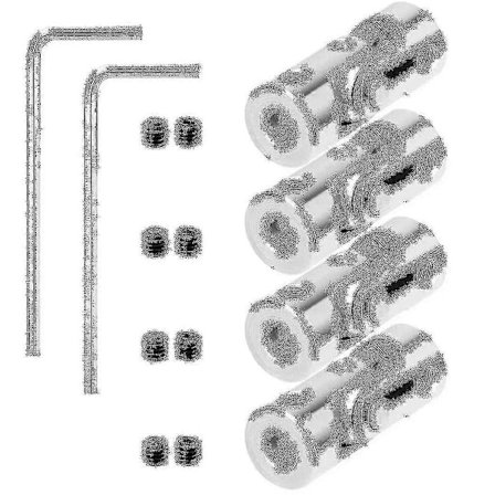 4 Pakkaa 4mm - 4mm Terästä Universaali Nivel Cardan Kytkentäliitin, Kiertävä Malli DIY Moottorin Akseli