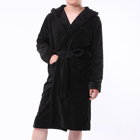 Ekstra stor sort, herre ultratynd fiber fleece badekåbe, herre