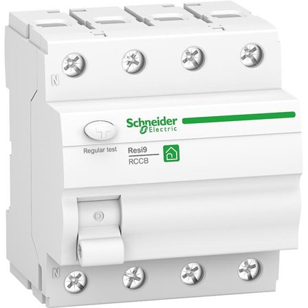 Schneider Electric Resi9 Jordfelsbrytare 4-pol, 25 A, Anslutningsdon & kablar
