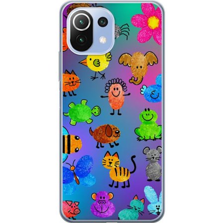 Kompatibel Mobilcover til Xiaomi Mi 11 Lite Little Scribble Friends