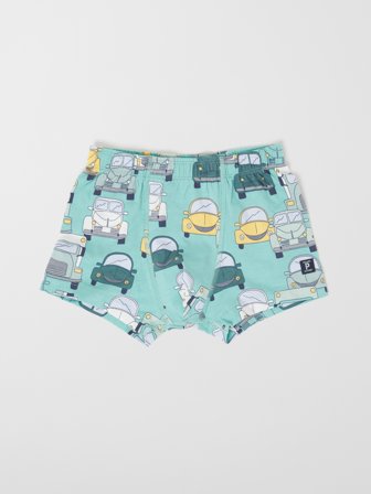 Polarn O. Pyret - boxer shortss with vehicle print - 86|92 - Childrenswear - blue