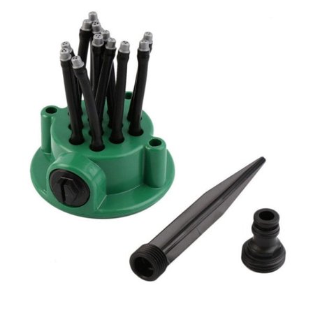 Trädgårdssprinklerhuvud, 360° flera sprinklerhuvuden,justerbar vinkel,lämplig för gräsmatta vattning